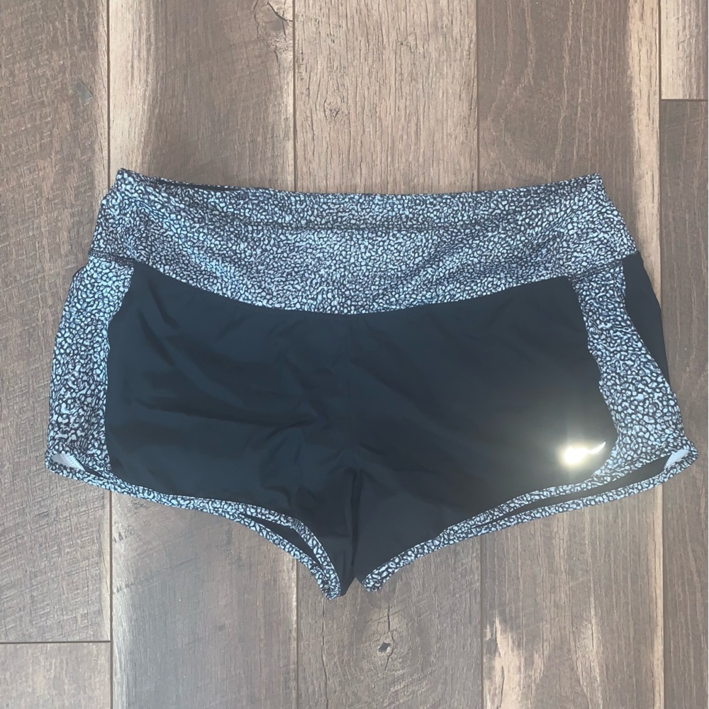 Nike Running Dri Fit Shorts Cheetah Print Black Size Large